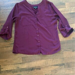 Fortune + Ivy Mixed Material Women’s Top Large